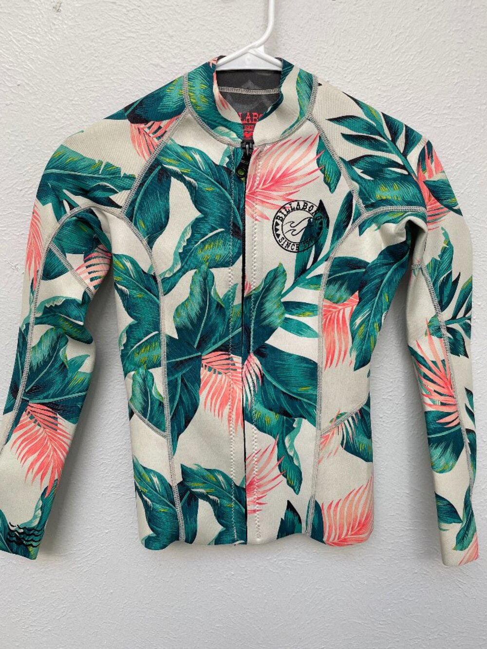 Vintage Billabong Surf Capsule Peeky Tropical Wetsuit Jacket Size 4